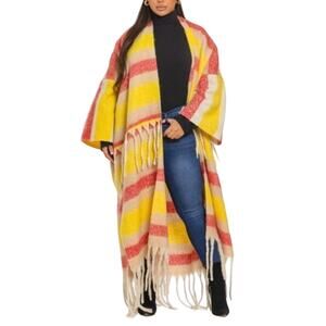Hudson Bay Blanket Duster Cardigan ONE SIZE Kimono Western Cowgirl Longline